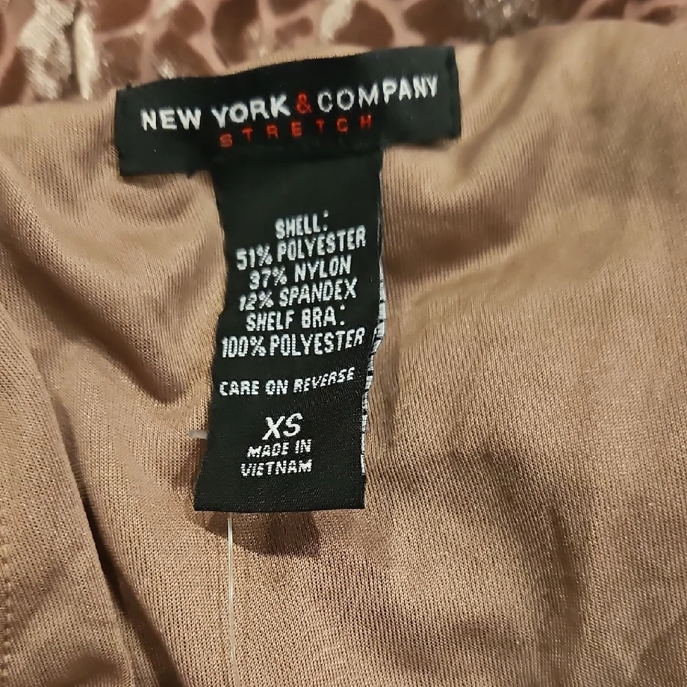 New York & Company Leopard Print Swoop Neck Women's Top Animal Print Cami Tank